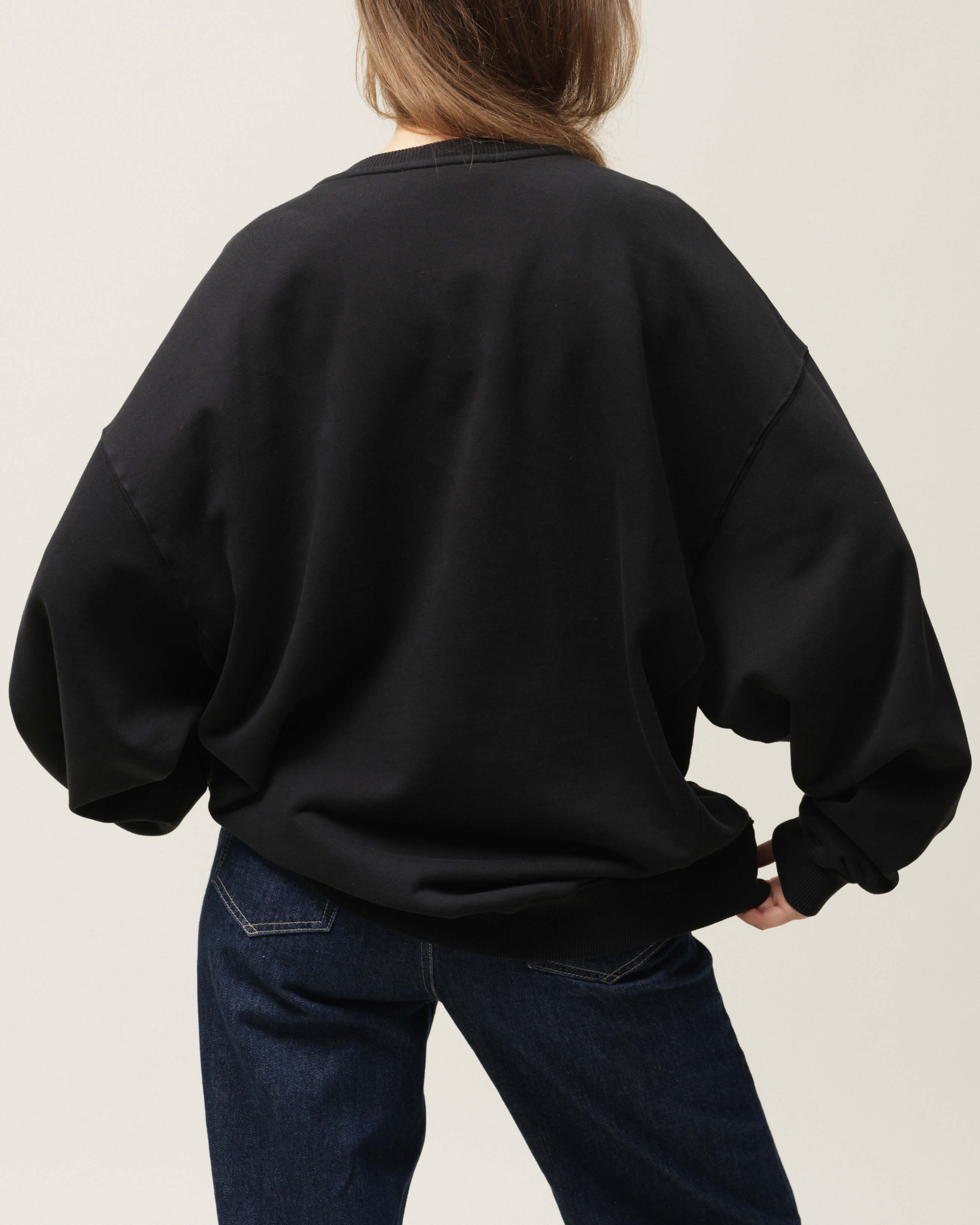 Oversized Flock Logo Sweatshirt