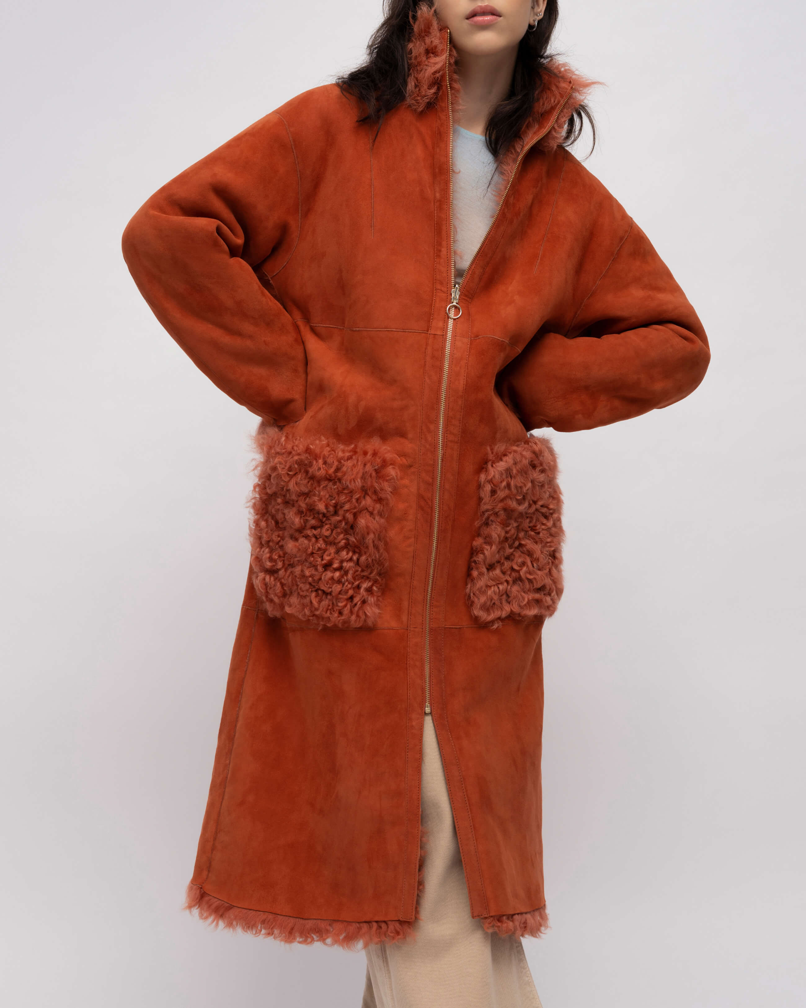 INUIKII Shearling Coat