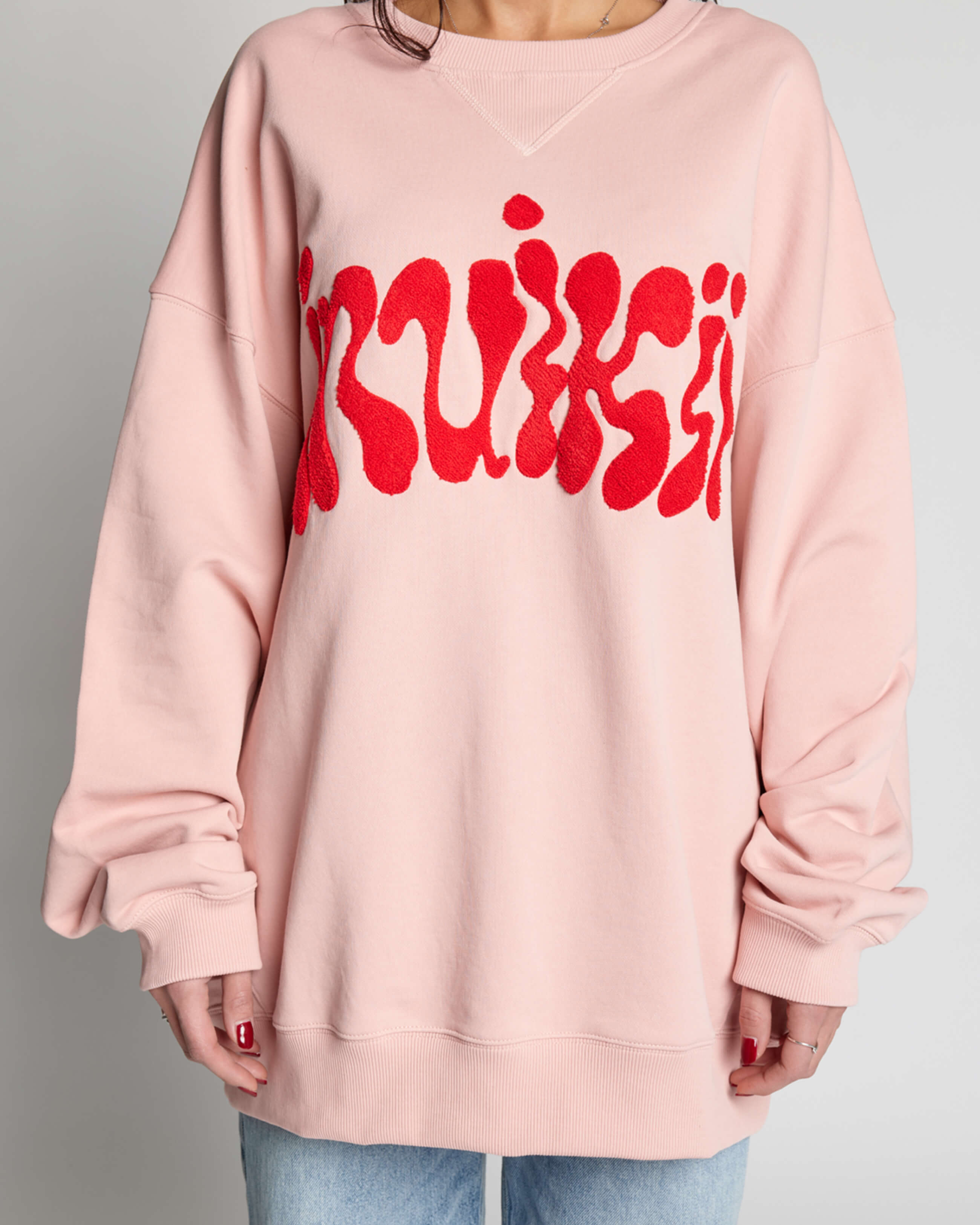 Oversized Flock Logo Sweatshirt